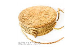 New Circle Star Rattan Sling Bags Full Handwoven Unique